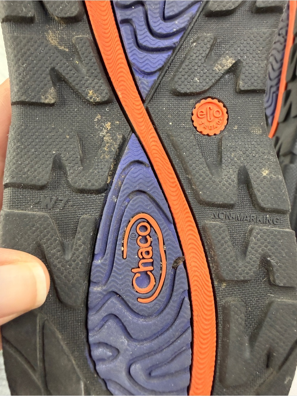 Chaco Sandals ZVOLV X2 Womens 7 Volcanic Blue Orange - Picture 10 of 11